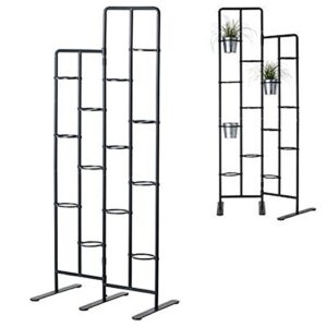 Vertical Metal Plant Stand Dark Gray 13 Tiers...